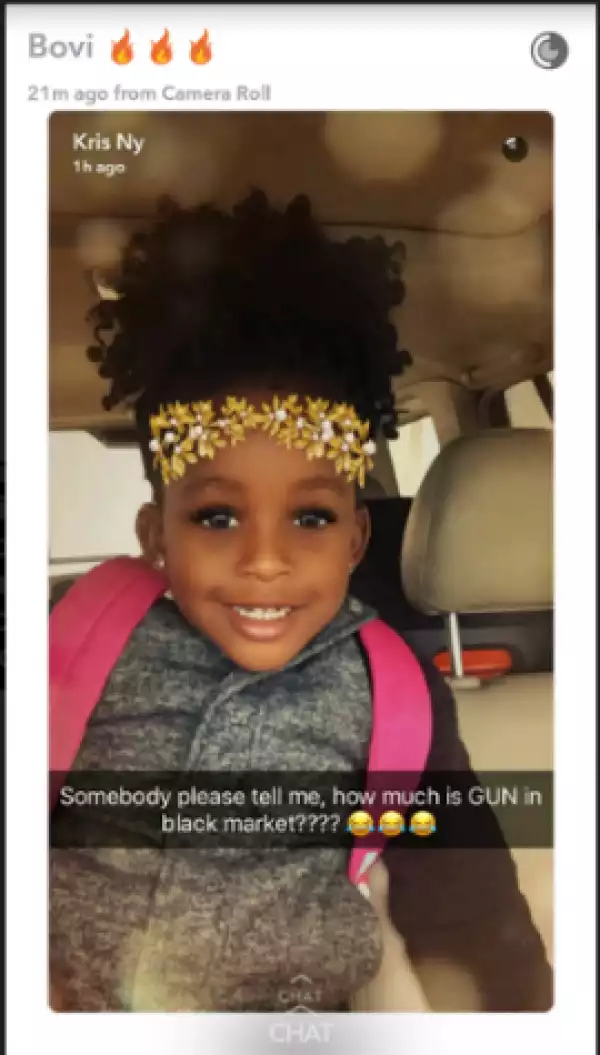 "How much is gun in black market?" Bovi asks as he shares adorable photo of his daughter